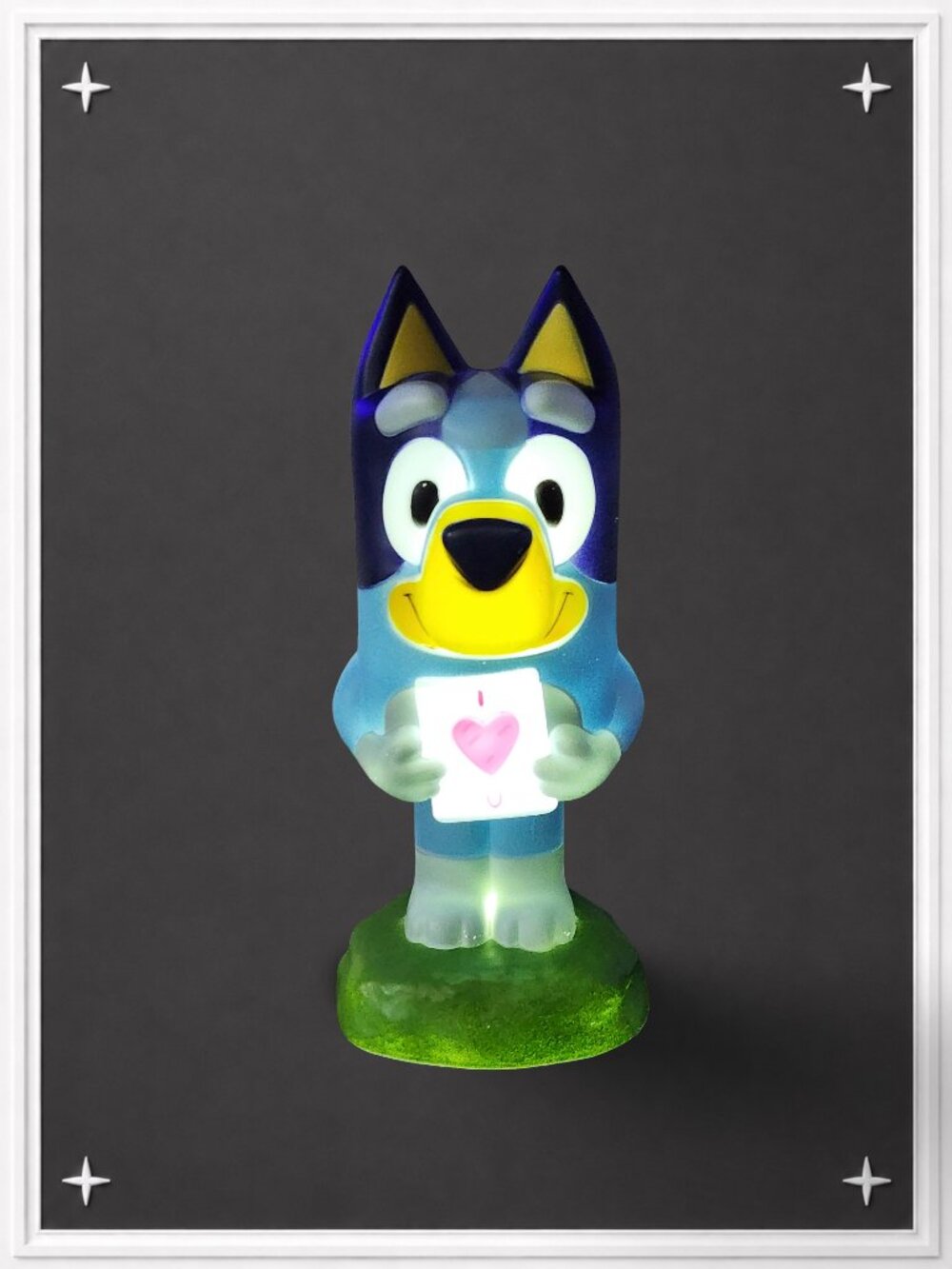 Bluey Light-Up Valentine Figure Gemmy 14" I Love You Heart Decor